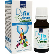 Intermed - D3 + K2 fix drops in olive oil Συμπλήρωμα διατροφής για το ανοσοποιητικό σε σταγόνες - 12ml