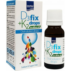 Intermed - D3 + K2 fix drops in olive oil Συμπλήρωμα διατροφής για το ανοσοποιητικό σε σταγόνες - 12ml