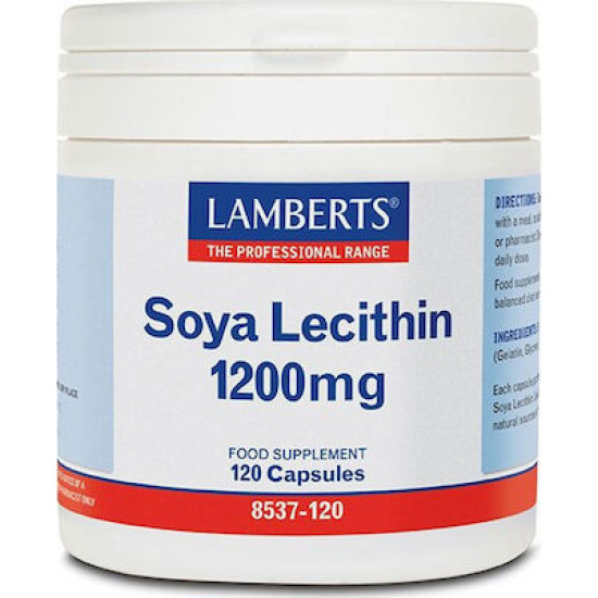 Lamberts - Soya Lecithin Συμπλήρωμα Διατροφής με Λεκιθίνη 1200mg - 120 κάψουλες