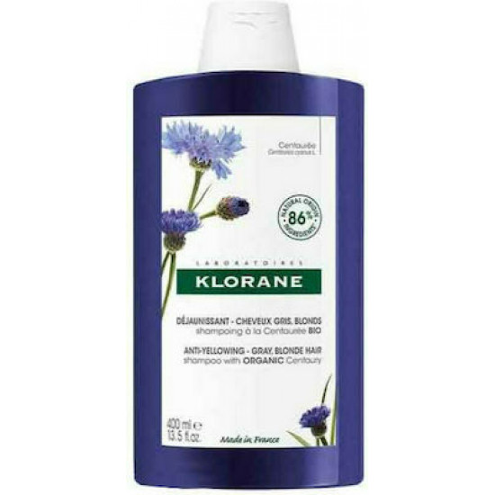 Klorane - Centauree Shampoo Σαμπουάν Για Ασημένιες Ανταύγειες Με Κυανή Κενταύρια - 400ml