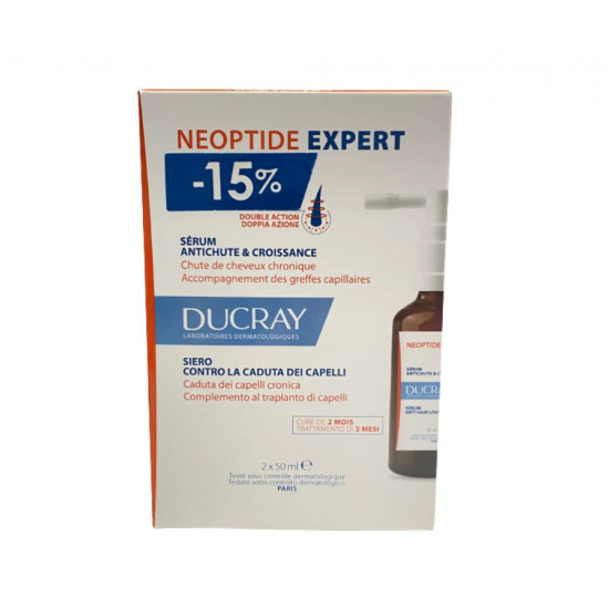 Ducray - Neoptide Expert Anti-hair Loss & Growth Serum Ορός Κατά της Τριχόπτωσης για Όλους τους Τύπους Μαλλιών - 2x50ml