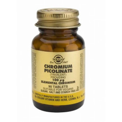Solgar - Chromium Picolinate 100μg Για τον έλεγχο του σακχάρου στο αίμα - 90 φυτικές κάψουλες