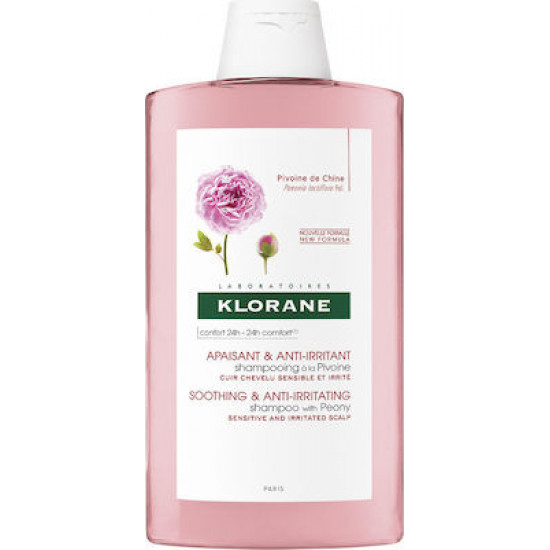 Klorane - Soothing & Atni-Intirritating Shampoo  With Peony Σαμπουάν για το Ευαίσθητο & Ερεθισμένο Τριχωτό με Παιώνια BIO - 400ml