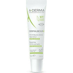 A-Derma - Dermalibour + Repairing Cica-Lip Balm Βάλσαμο Χειλιών για Σκασμένα & Ξηρά Χείλη - 15ml