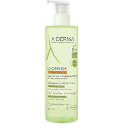 A-Derma - Exomega Control Gel Lavant Emollient 2in1 Τζελ Καθαρισμού Για Ατοπικό Δέρμα Για Μαλλιά & Σώμα - 500ml