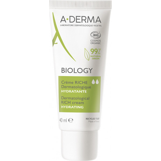 A-Derma - Biology Dermatological Rich Cream Hydrating Ενυδατική Κρέμα Με Πλούσια Υφή - 40ml A-Derma - Biology Dermatological Rich Cream Hydrating Ενυδατική Κρέμα Με Πλούσια Υφή - 40ml