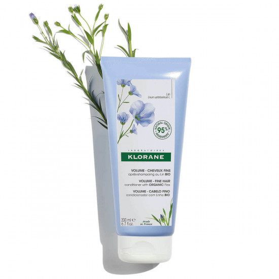 Klorane - Linum Volume Baume Μαλακτική Κρέμα για Όγκο στα Λεπτά Μαλλιά με Βιολογικό Λινάρι - 200ml