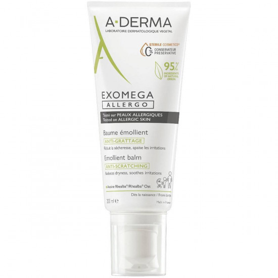 A-Derma - Exomega Allergo Emollient Ενυδατικό Balm Σώματος για Ξηρές Επιδερμίδες - 200ml