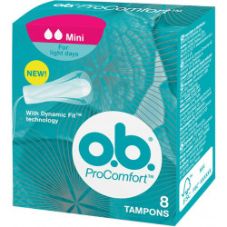 O.B. - Ταμπόν ProComfort Dynamic Fit Mini για Ελαφριά Ροή - 8pcs