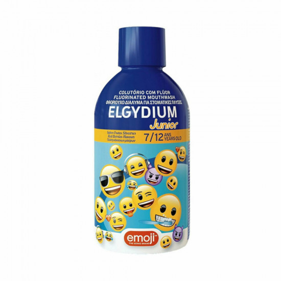 Elgydium - Στοματικό Διάλυμα Emoji 250 ppm με Γεύση Κόκκινα Μούρα για 7+ χρονών - 500ml