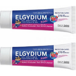 Elgydium - Οδοντόκρεμα Kids Gel με Γεύση Red Berries, 50ml για 2+ χρονών - 2τεμ