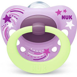 Nuk - Signature Night Πιπίλα Σιλικόνης 18-36m Μωβ - 1τμχ