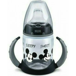 Nuk - First Choice Learner Bottle Disney Εκπαιδευτικό μπιμπερό σιλικόνης με 2 λαβές & μαλακό ρύγχος 6-18 μηνών (Mickey) - 150ml