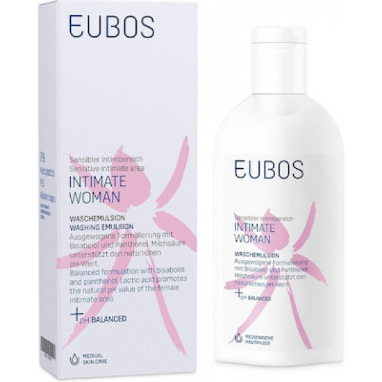 Eubos - Intimate Woman Washing Emulsion Υγρό Καθαρισμού για την Ευαίσθητη Περιοχή - 200ml