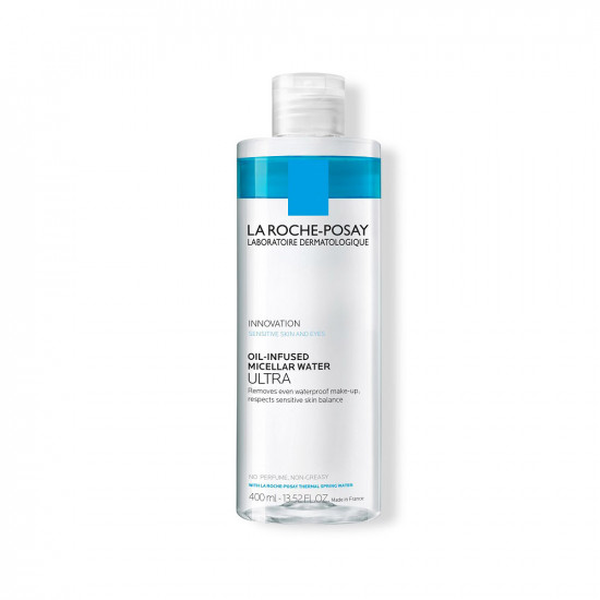 La Roche Posay - Oil Infused Micellar Water Ultra Διφασικό Καθαριστικό για ευαίσθητο δέρμα & αδιάβροχο Ντεμακιγιάζ για Πρόσωπο και μάτια - 400ml