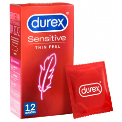 Durex - Sensitive Thin Feel Προφυλακτικά Λεπτά για Μεγαλύτερη Ευαισθησία - 12τμχ
