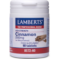 Lamberts - Cinnamon 2500mg Συμπλήρωμα διατροφής κανέλας - 60 ταμπλέτες