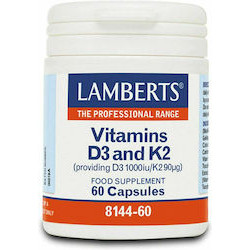 Lamberts - Vitamin D3 1000iu & K2 90µg - 60caps