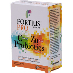 Geoplan - Fortius Pro Probiotics Συμπληρώματα Διατροφής με Βιταμίνη C και Ψευδάργυρο - 60tabs