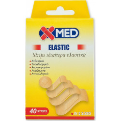 Medisei - X-Med Αποστειρωμένα Αυτοκόλλητα Επιθέματα X-Med Elastic Strips - 40pcs