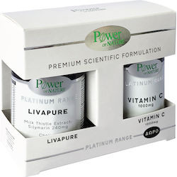 Power Health - Pack Platinum Range Livapure για Προστασία του Ήπατος, 30caps & Δώρο Βιταμίνη C 1000mg - 20caps