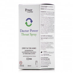 Power of Nature - Doctor Power Throat Spray Για Την Ανακούφιση του Ερεθισμένου Λαιμού - 30ml