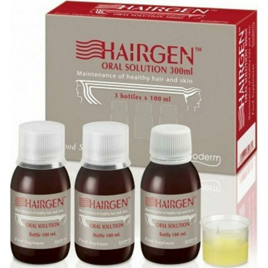 Boderm - Hairgen Oral Solution Συμπλήρωμα Διατροφής σε Πόσιμη Μορφή για την Καλή Υγεία των Μαλλιών & του Δέρματος της Κεφαλής - 3x100ml