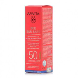 Apivita - Bee Sun Safe SPF50 Anti-Spot & Anti-Age Tinted Golden Cream Αντηλιακό Προσώπου με χρυσαφί απόχρωση κατά των Πανάδων & των Ρυτίδων - 50ml