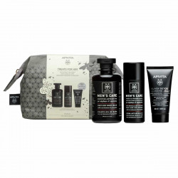 Apivita - Treats For Him Men's Care Σαμπουάν & Αφρόλουτρο - 250ml Anti-Wrinkle Face & Eye Cream Κρέμα για Πρόσωπο & Μάτια - 50ml & Black Detox Cleansing Gel Μαύρο Gel Καθαρισμού - 50ml