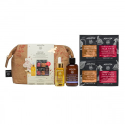 Apivita -  Festive Essentials Έλαιο Προσώπου Oil 15ml - Μάσκα Προσώπου Pomegranate Mask 2x8ml - Apricot Βερύκοκο Scrub 2x8ml - Αφρός Καθαρισμού Cleansing Foam - 75ml