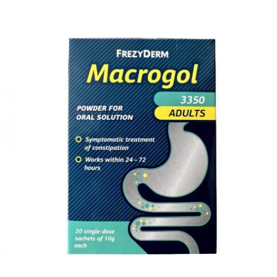 Frezyderm - Macrogol 3350 Adults Συμπλήρωμα σε Σκόνη για Δυσκοιλιότητα - 20x10gr