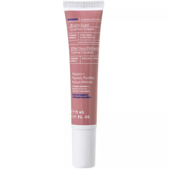 Korres - Apothecary Wild Rose 24ωρη Κρέμα Ματιών για Αντιγήρανση, Μαύρους Κύκλους & Σακούλες - 15ml