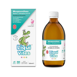 Vican - Liqui Vites Kids & Vitamins A-D-E Συμπλήρωμα για την Ενίσχυση του Ανοσοποιητικού Bubble Gum - 250ml