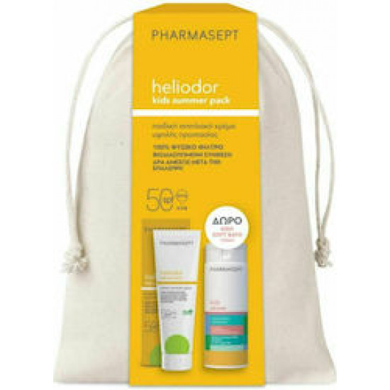 Pharmasept - Πακέτο Προσφοράς Heliodor Kids Summer Pack Face & Body Sun Cream Παιδική Αντηλιακή Κρέμα SPF50 - 150ml & Δώρο Kids Soft Bath Παιδικό Αφρόλουτρο - 250ml