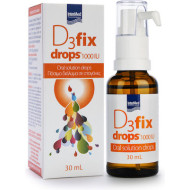 Intermed - D3 Fix Drops 1000IU Συμπλήρωμα Βιταμίνης D3 σε σταγόνες, με γεύση Βανίλια - 30ml