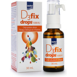 Intermed - D3 Fix Drops 1000IU Συμπλήρωμα Βιταμίνης D3 σε σταγόνες, με γεύση Βανίλια - 30ml