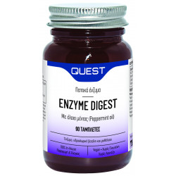 Quest - Enzyme Digest with Peppermint Oil Συμπλήρωμα διατροφής με πεπτικά ένζυμα - 90tabs