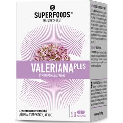 Superfoods - Valeriana Plus Βαλεριάνα 300mg - 50 κάψουλες