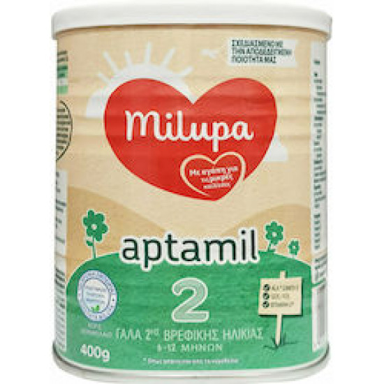 Milupa - Aptamil 2 Γάλα για Βρέφη από 6 έως 12 Μηνών - 400gr