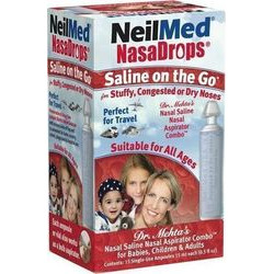 NeilMed - NasaDrops Φυσιολογικός Ορός Ρινικών Πλύσεων - 15x15ml
