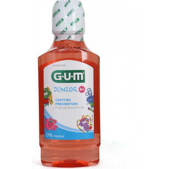 GUM - Στοματικό Διάλυμα Junior με Γεύση Φράουλα για 6+ χρονών - 300ml