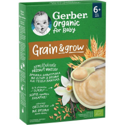 Nestle - Grain & Grow Δημητριακά με Γεύση Βανίλια Χωρίς Ζάχαρη για 6+ μηνών - 200gr