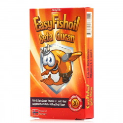 EasyVit - EasyFishoil Beta Glucan Παιδικό Συμπλήρωμα Διατροφής με Ωμέγα 3, Β-γλυκάνες & Βιταμίνες Α, C, D3 - 30 Ζελεδάκια