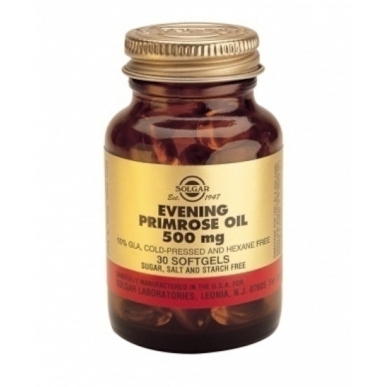 Solgar - Evening Primrose Oil Αντιμετώπιση προεμμηνορυσιακών/εμμηνοπαυσιακών συμπτωμάτων 500mg - 30caps