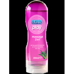 Durex - Play Massage 2 in 1 Τζελ για μασάζ & Λιπαντικό με Αναζωογονητική Aloe Vera - 200ml