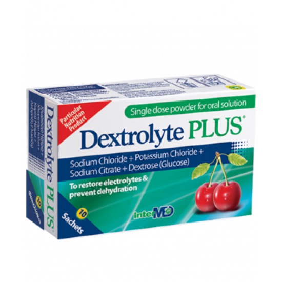 Intermed - Dextrolyte Plus ηλεκτρολύτες - 10 φακελίσκοι