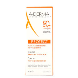 A-Derma - Protect cream very high protection SPF50+ Αντηλιακή κρέμα προσώπου - 40ml