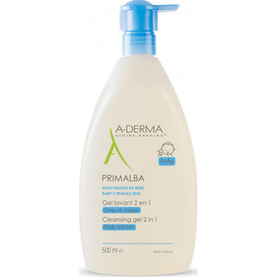 A-Derma - Primalba Gel Lavant Douceur Bebe Βρεφικό Καθαριστικό Τζελ για Πρόσωπο, Σώμα & Μαλλιά - 500ml