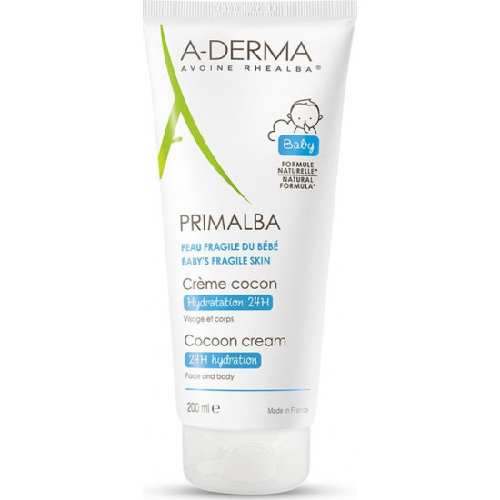 A-Derma - Baby Primalba Cocoon Cream Ενυδατική Κρέμα για Δέρμα του Μωρού - 200ml