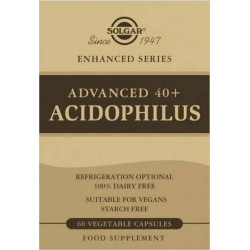 Solgar - Advanced 40+ Acidophilus Συμπλήρωμα διατροφής προβιοτικών για την υγεία του γαστρεντερικού - 60 φυτικές κάψουλες